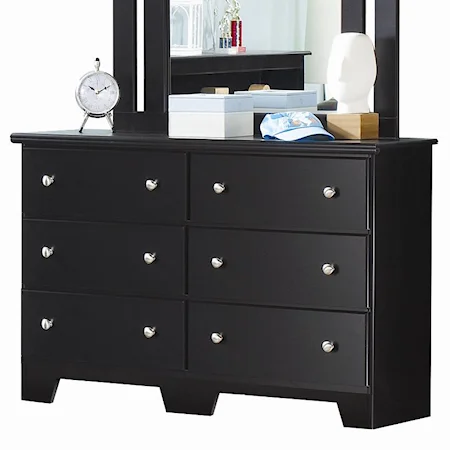 Classic 6 Drawer Dresser with Roller Glides